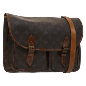 LOUIS VUITTON Monogram Gibeciere GM Shoulder Bag M42246 LV Auth bs27446